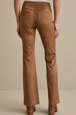 Faux Suede Bootcut Pants