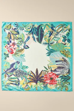 Jungle Leaves Silk Scarf