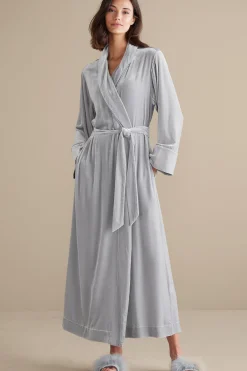 Petites Silk Velvet Robe