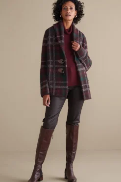 Plaid Sweater Coat