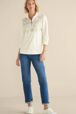 Rochelle Embroidered French Terry Pullover