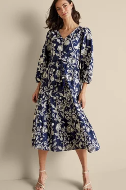Tilda Embroidered Midi Dress